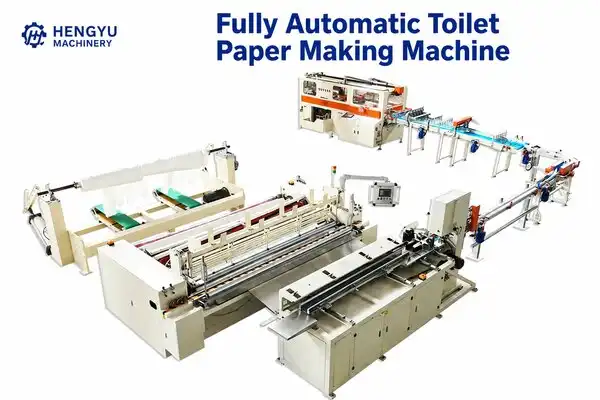 How many operators does a fully automatic toilet paper line require?